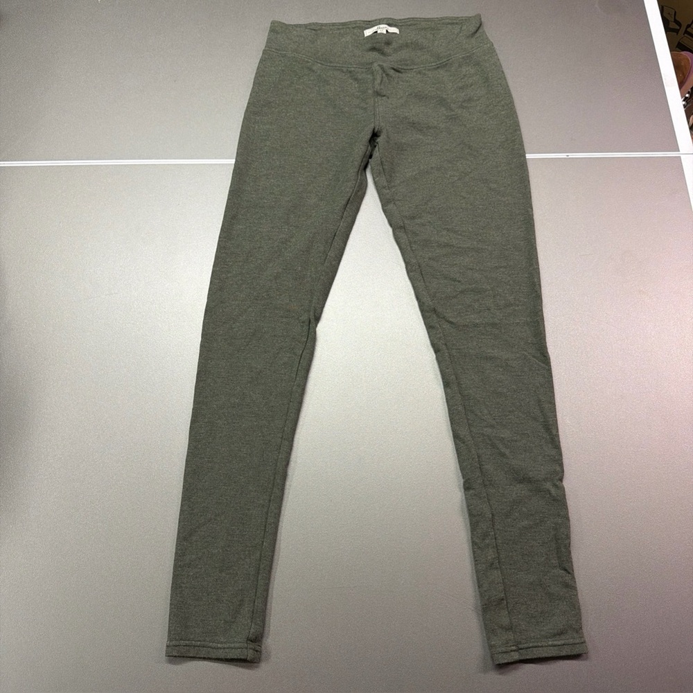 G.H. Bass & Co Knit Leggings Women's‎ Size Medium Green Skinny Ankle 36Inseam